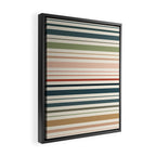 Green Boho Stripes Framed Canvas Print Gallery Image 2