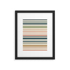 Green Boho Stripes Framed Art Print Gallery Image 5
