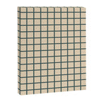 Green On Cream Grid Canvas Print Gallery Image 6