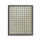 Green On Cream Grid Framed Canvas Print Gallery Image 6