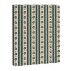 Green Stripes And Flowers Canvas Print Gallery Image 6