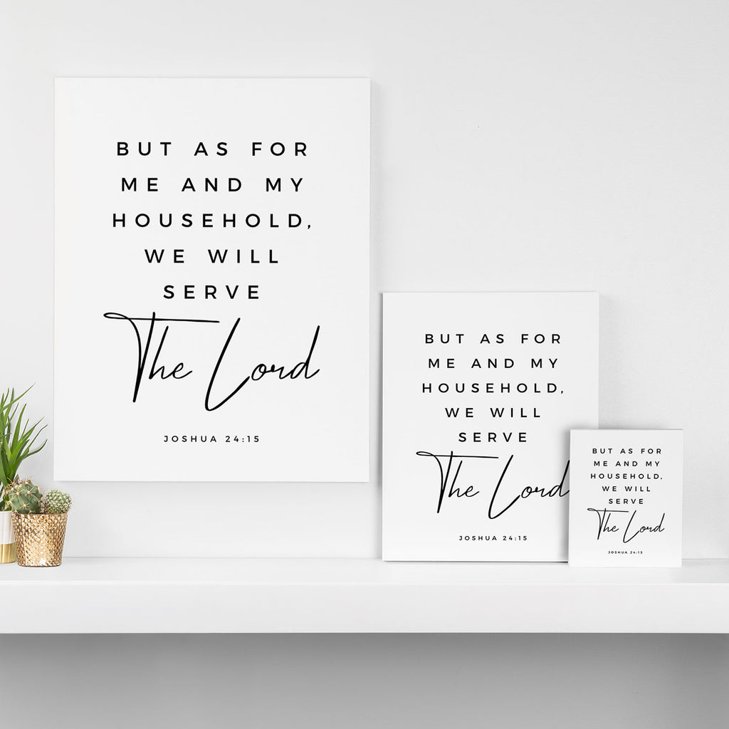 Joshua 24 15 Bible Verse Print But As For Me And My House We Will Serve The Lord Scripture Christian Canvas Print Gallery Image 3