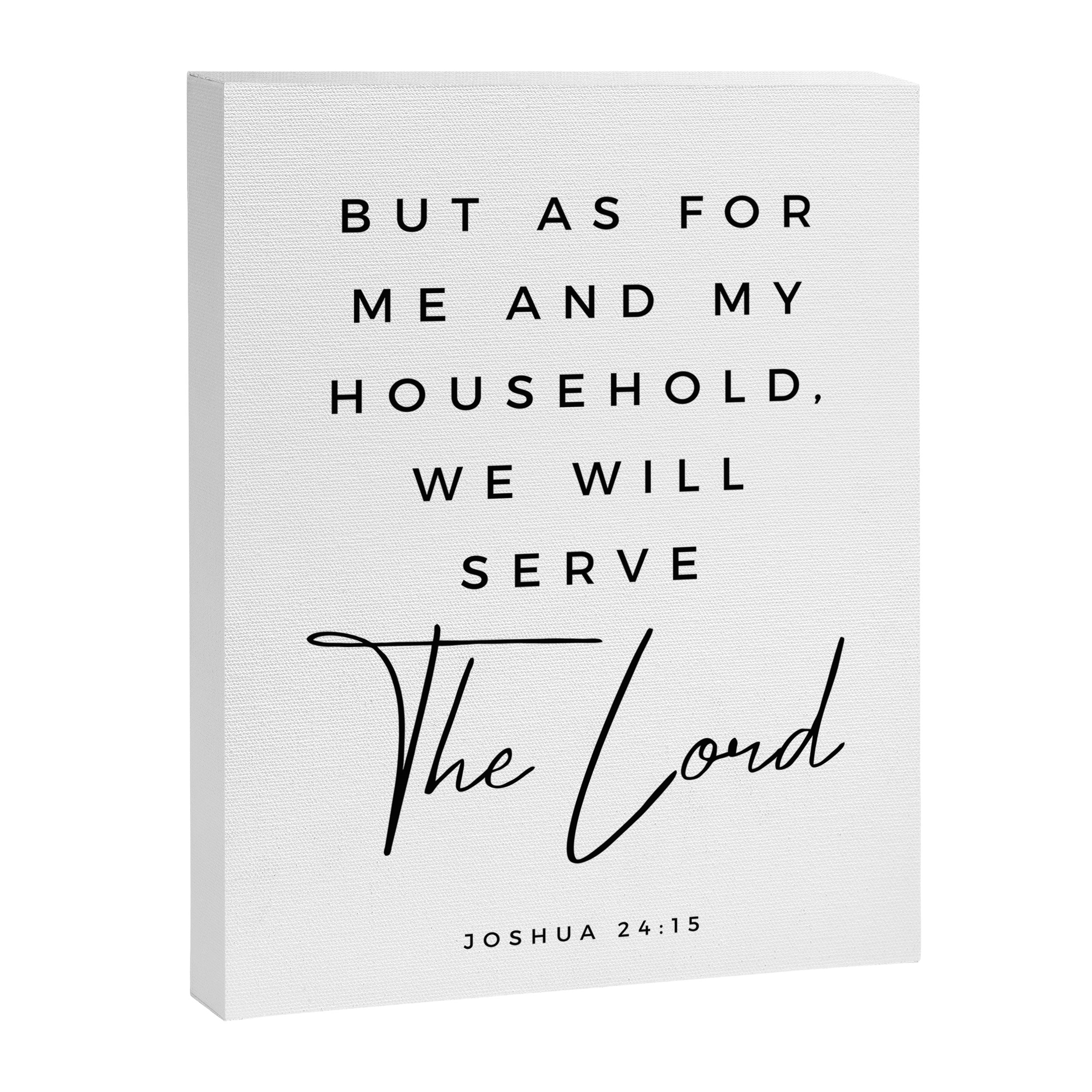 Joshua 24 15 Bible Verse Print But As For Me And My House We Will Serve The Lord Scripture Christian Canvas Print Gallery Image 6