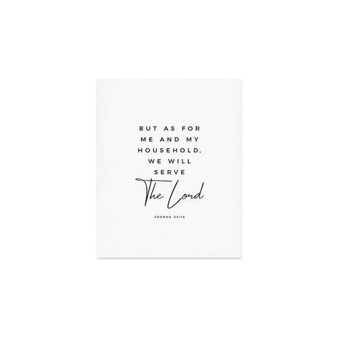 Joshua 24 15 Bible Verse Print But As For Me And My House We Will Serve The Lord Scripture Christian Art Print Gallery Image 1