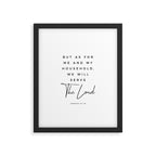Joshua 24 15 Bible Verse Print But As For Me And My House We Will Serve The Lord Scripture Christian Framed Art Print Gallery Image 5
