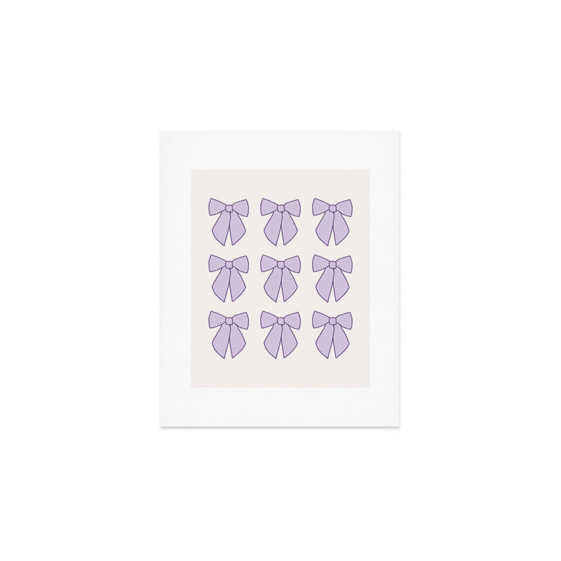 Lavender Bows Coquette Art Print Gallery Image 1
