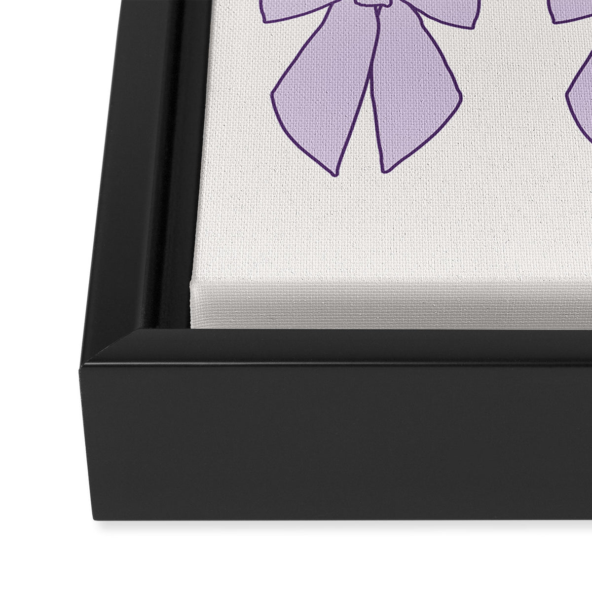 Lavender Bows Coquette Framed Canvas Print Gallery Image 3