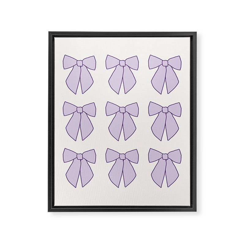 Lavender Bows Coquette Framed Canvas Print Gallery Image 6
