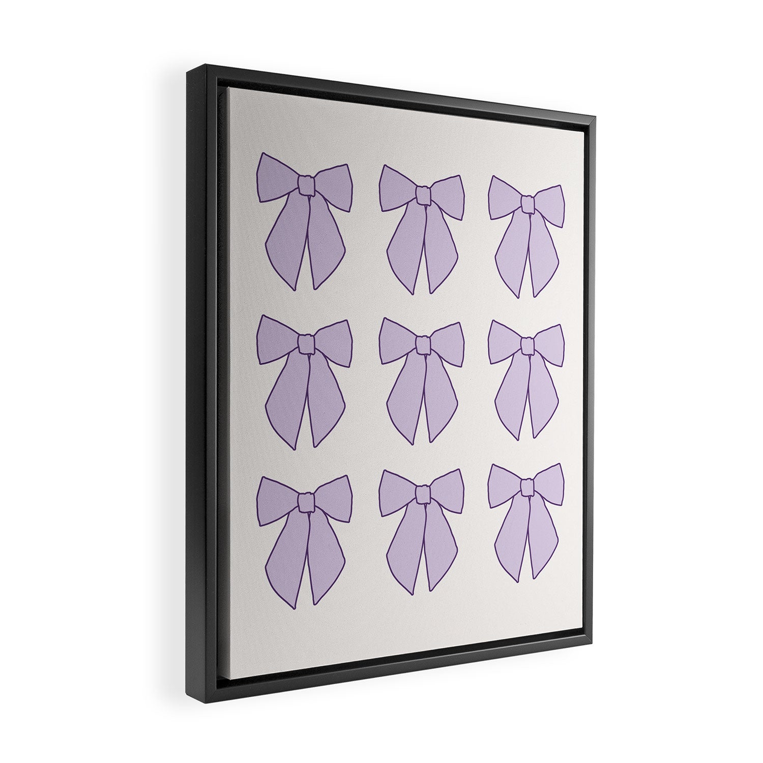 Lavender Bows Coquette Framed Canvas Print Gallery Image 2
