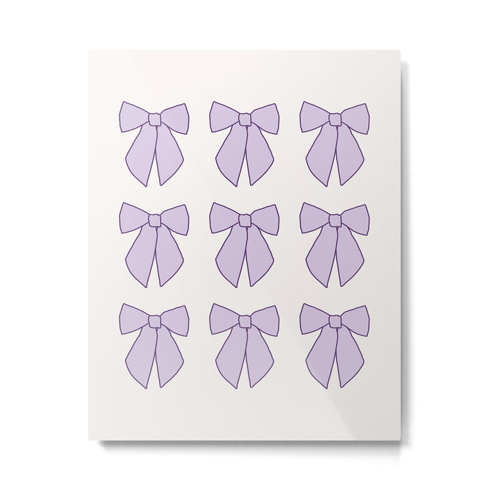 Lavender Bows Coquette Metal Print Gallery Image 1