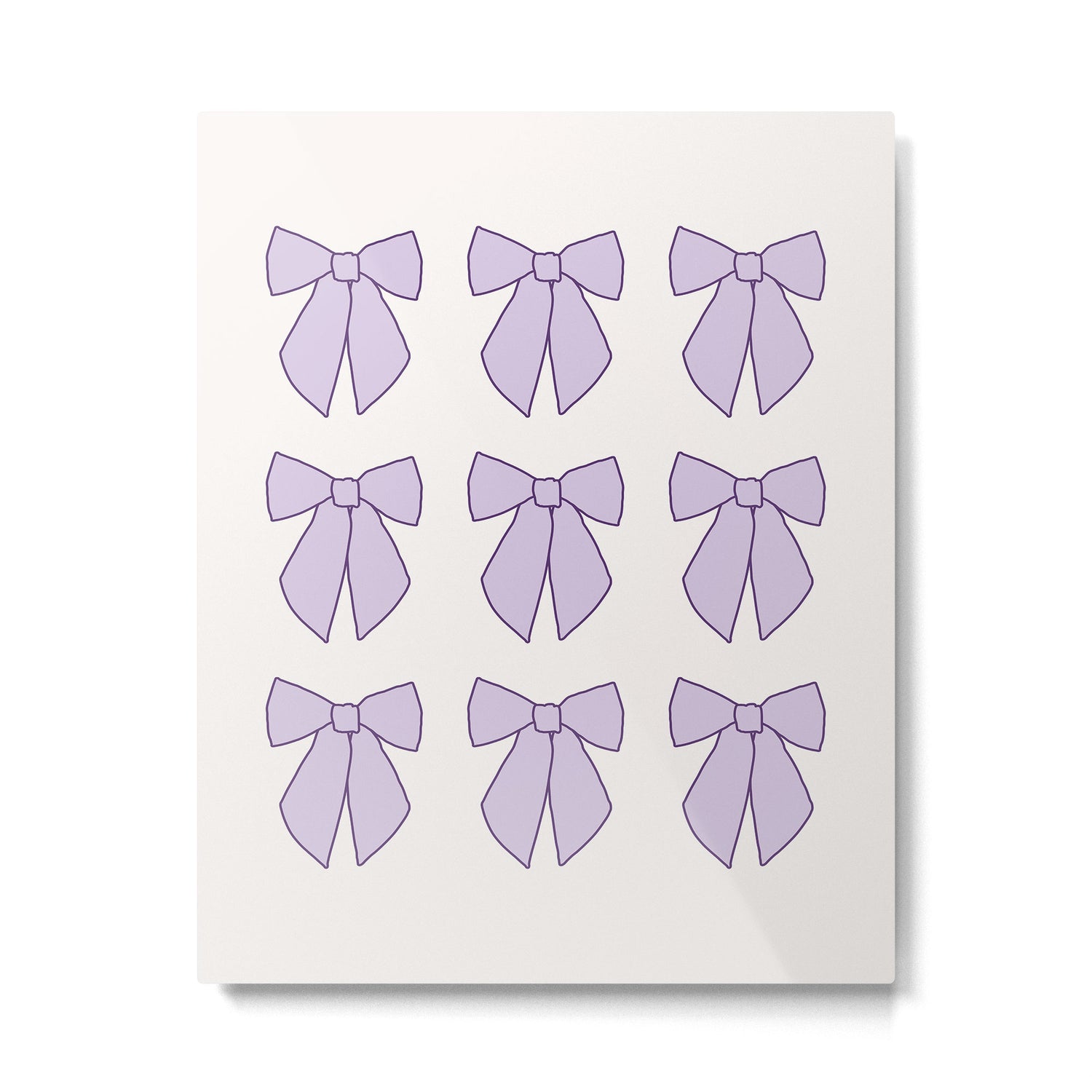 Lavender Bows Coquette Metal Print Gallery Image 4