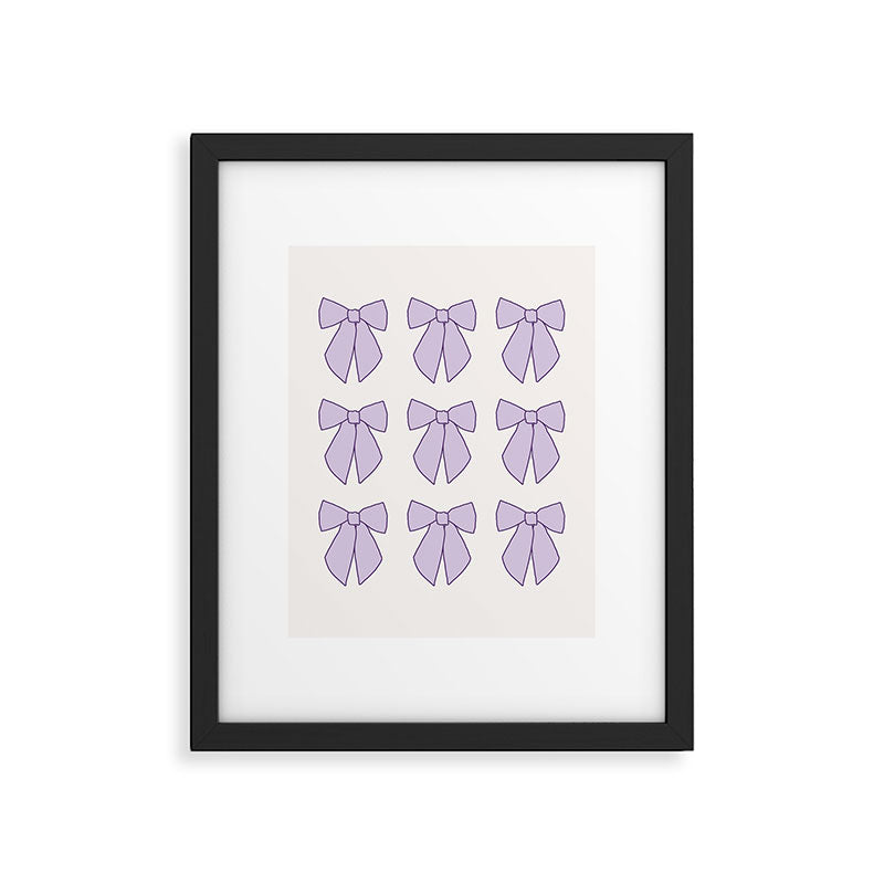 Lavender Bows Coquette Framed Art Print Gallery Image 5