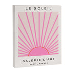 Le Soleil | 01 - Retro Sun Print Pink Aesthetic Preppy Decor Modern Abstract Sunshine Canvas Print Gallery Image 6