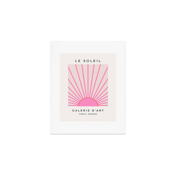 Le Soleil | 01 - Retro Sun Print Pink Aesthetic Preppy Decor Modern Abstract Sunshine Art Print Gallery Image 1
