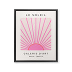 Le Soleil | 01 - Retro Sun Print Pink Aesthetic Preppy Decor Modern Abstract Sunshine Framed Canvas Print Gallery Image 6