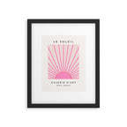 Le Soleil | 01 - Retro Sun Print Pink Aesthetic Preppy Decor Modern Abstract Sunshine Framed Art Print Gallery Image 5