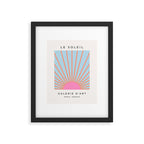 Le Soleil | 02 - Abstract Retro Sun Pink And Blue Print Preppy Modern Sunshine Framed Art Print Gallery Image 5