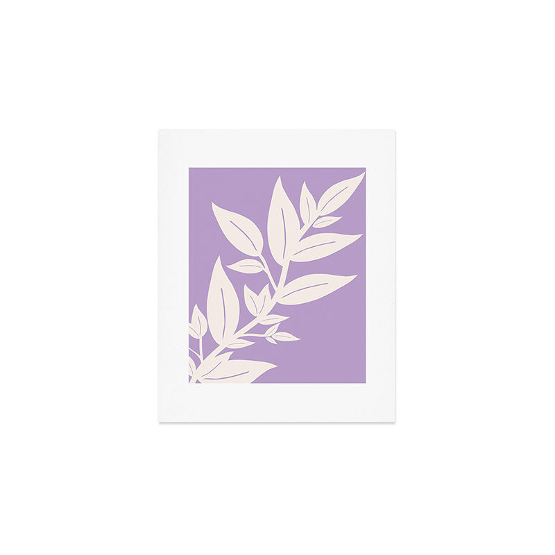 Leaves Purple Art Print Gallery Image 1