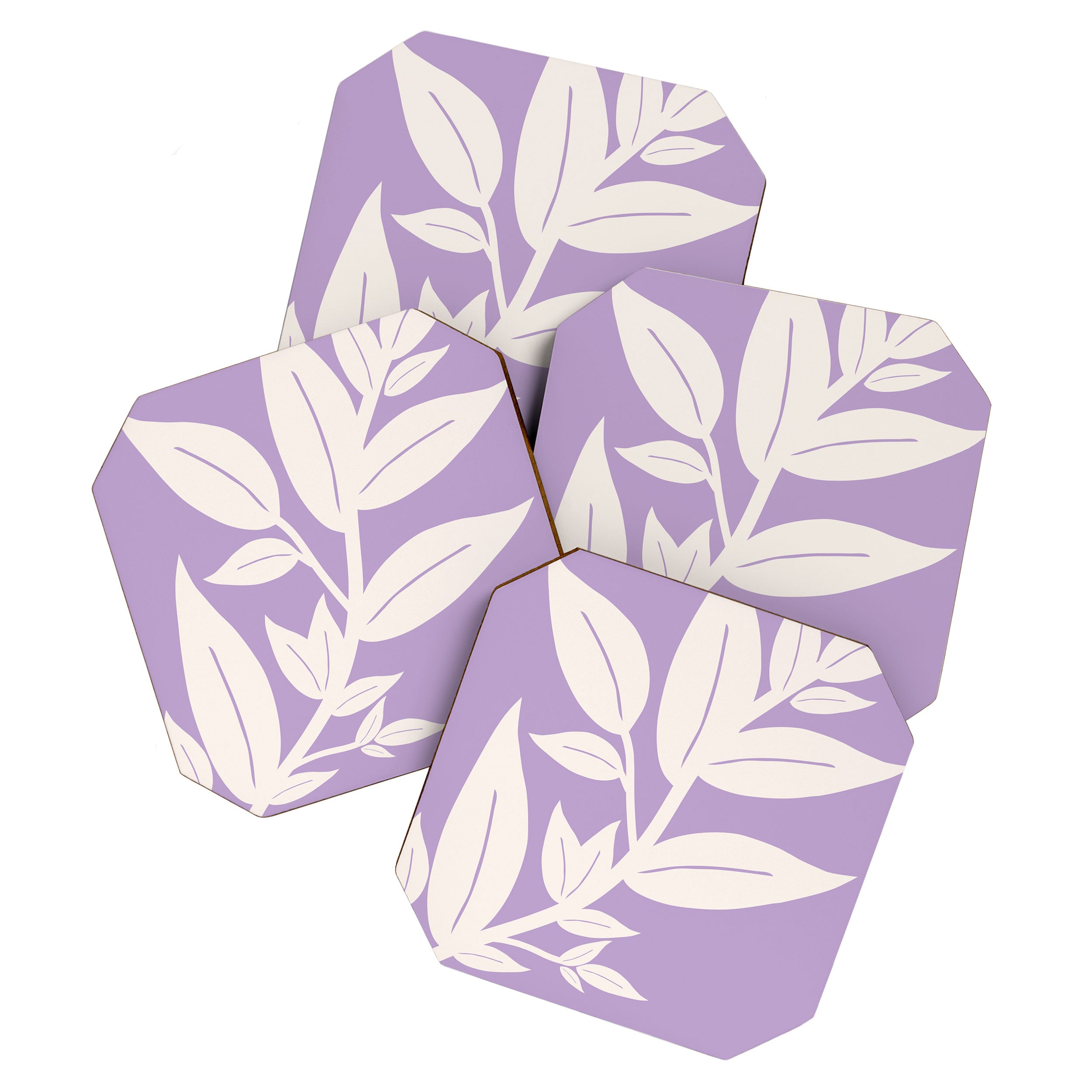 Leaves Purple Coaster Gallery Image 1