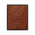Leopard Print Rust Animal Print Brushstroke Polka Dots Dalmatian Cheetah Spots Boho Decor Minimal Framed Canvas Print Gallery Image 8