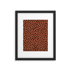 Leopard Print Rust Animal Print Brushstroke Polka Dots Dalmatian Cheetah Spots Boho Decor Minimal Framed Art Print Gallery Image 6