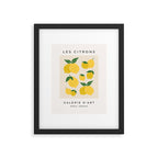 Les Citrons | 01 - Retro Lemon Print Abstract Lemons Framed Art Print Gallery Image 5
