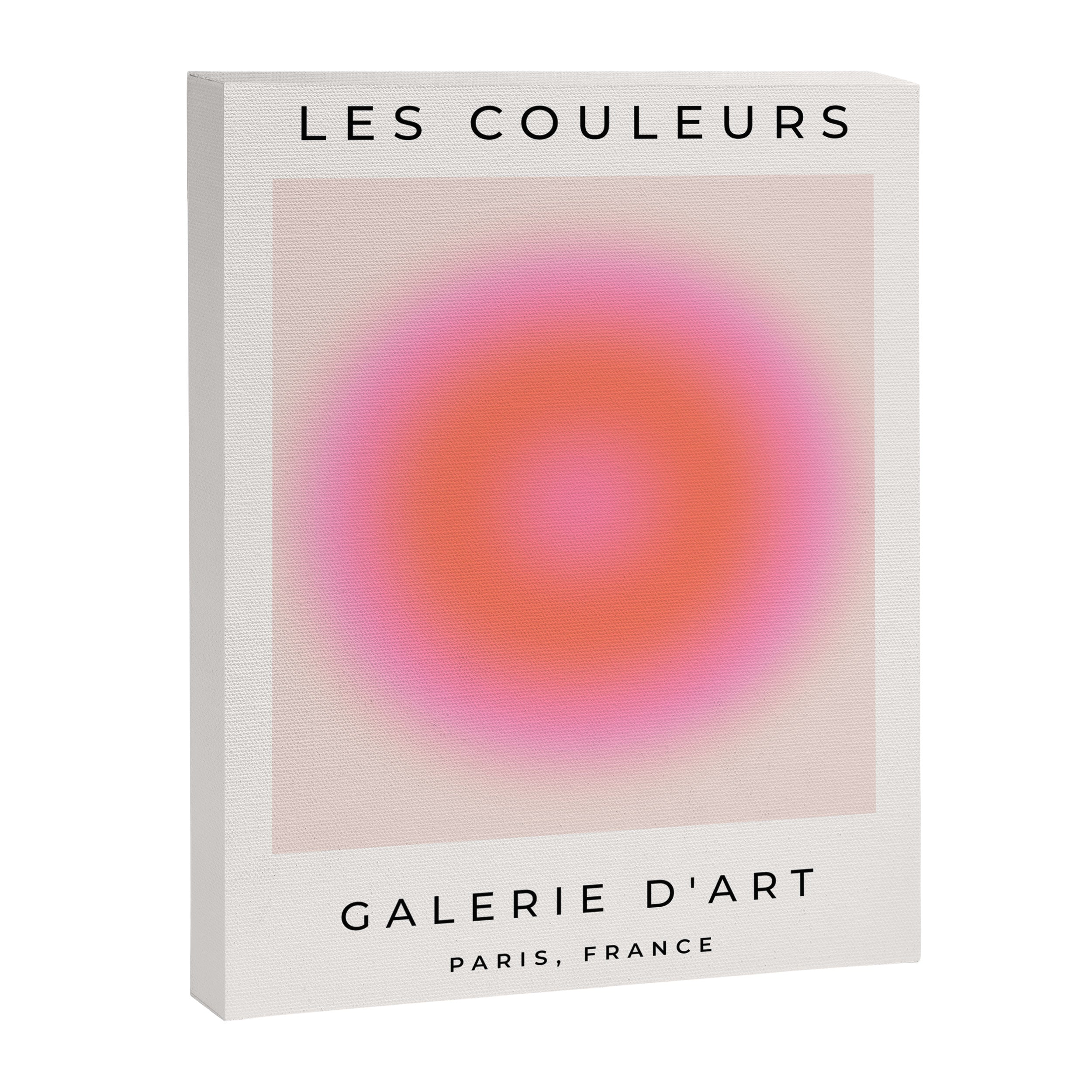 Les Couleurs | 04 - Aura Print Neutral Pink And Orange Preppy Decor Modern Gradient Canvas Print Gallery Image 6