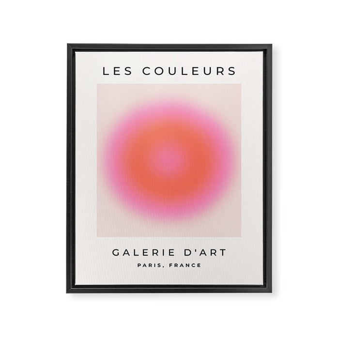 Les Couleurs | 04 - Aura Print Neutral Pink And Orange Preppy Decor Modern Gradient Framed Canvas Print Gallery Image 1