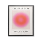 Les Couleurs | 04 - Aura Print Neutral Pink And Orange Preppy Decor Modern Gradient Framed Canvas Print Gallery Image 6