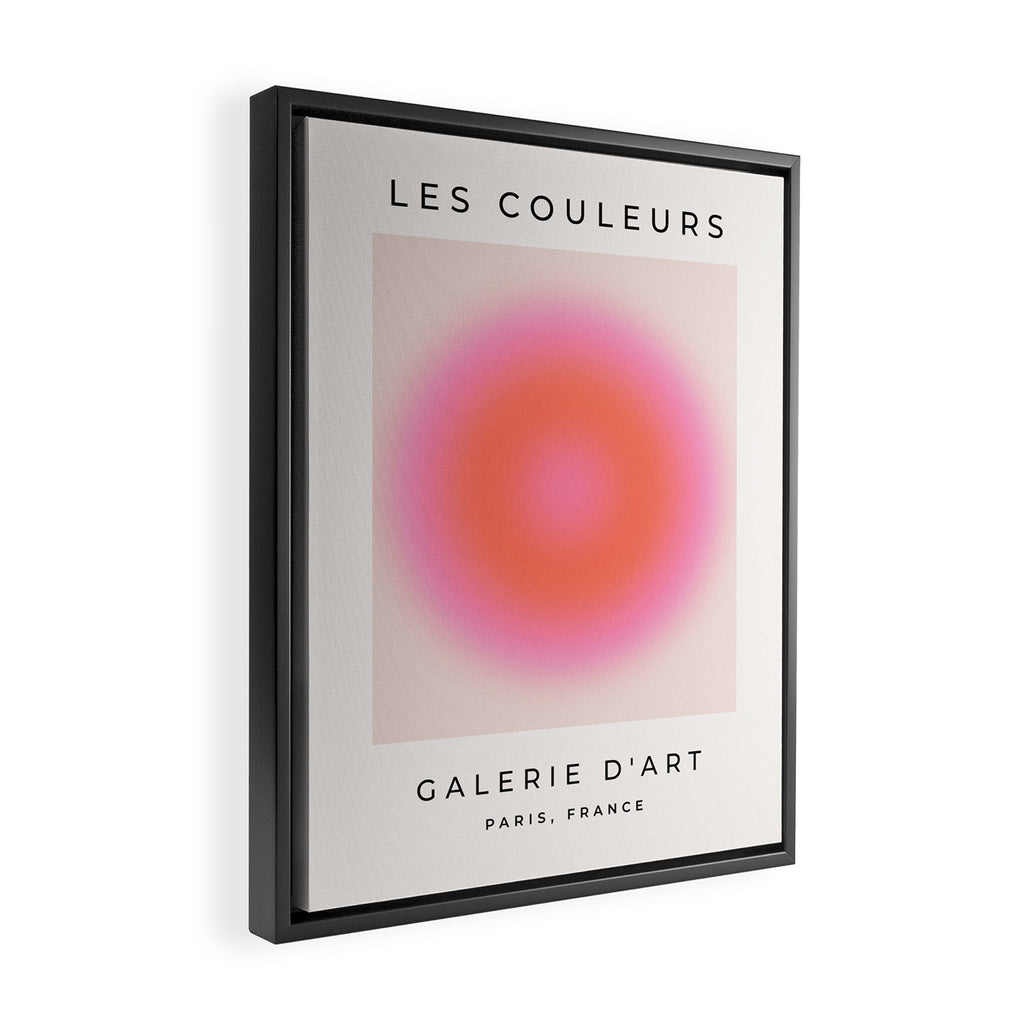 Les Couleurs | 04 - Aura Print Neutral Pink And Orange Preppy Decor Modern Gradient Framed Canvas Print Gallery Image 2