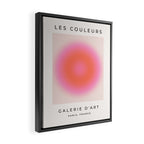 Les Couleurs | 04 - Aura Print Neutral Pink And Orange Preppy Decor Modern Gradient Framed Canvas Print Gallery Image 2