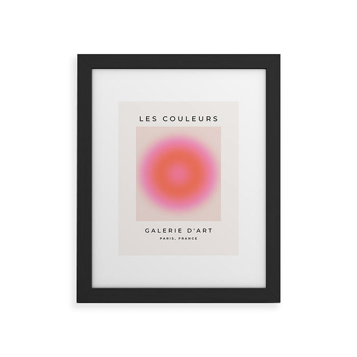 Les Couleurs | 04 - Aura Print Neutral Pink And Orange Preppy Decor Modern Gradient Framed Art Print Gallery Image 1