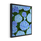 Light Blue Hydrangeas, Preppy Modern Flowers, Botanical, Floral Framed Canvas Print Gallery Image 2