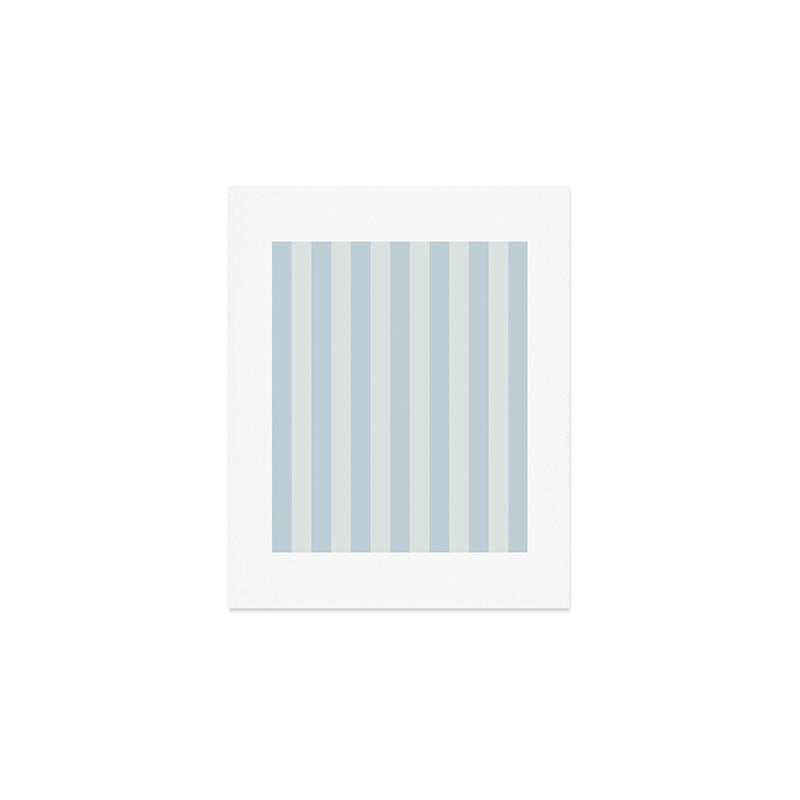 Light Blue Stripes Art Print Gallery Image 1