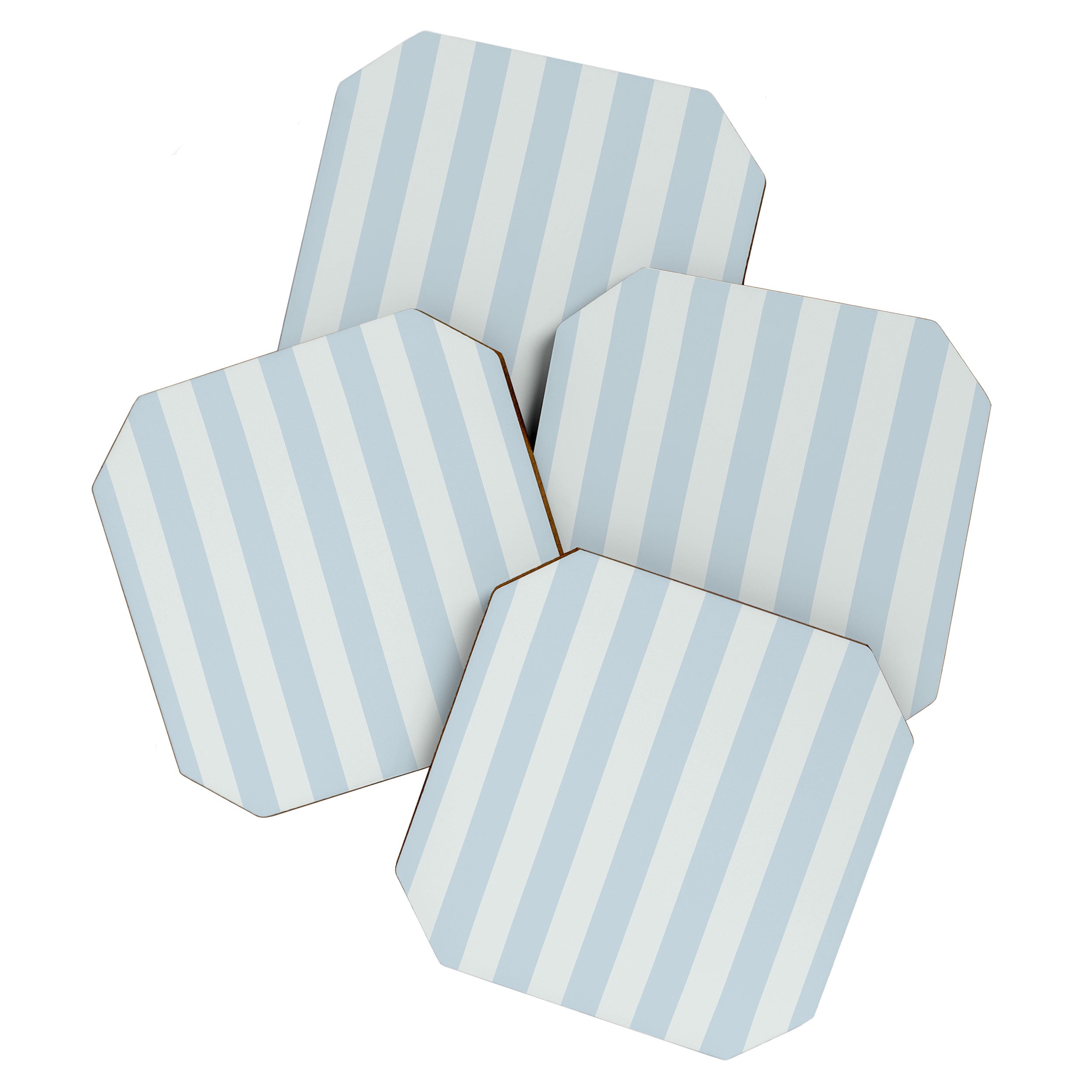 Light Blue Stripes Coaster Gallery Image 1