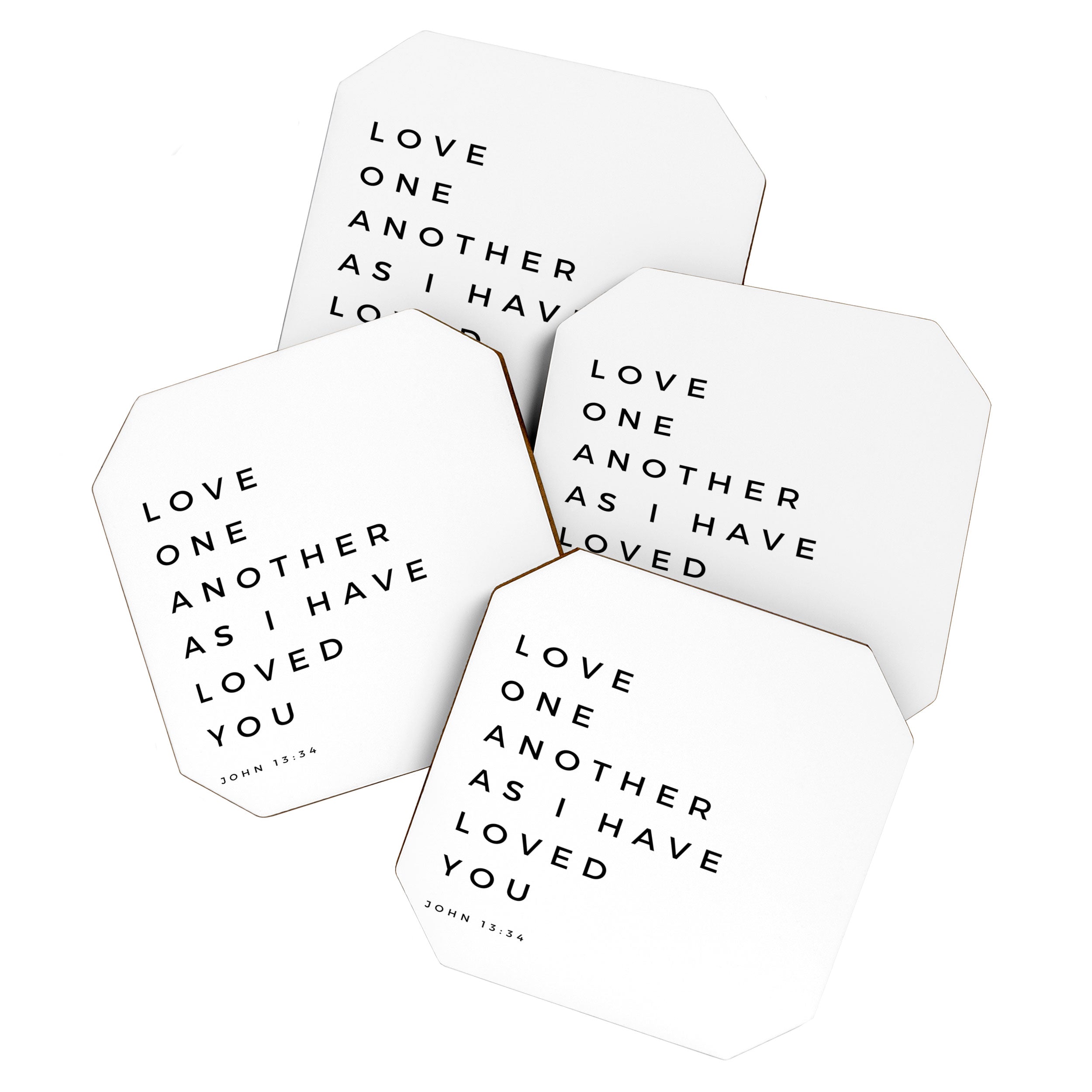 Love One Another As I Have Loved You John 13 34 Bible Verse Scripture Wall Art Christian Quote Coaster Gallery Image 1