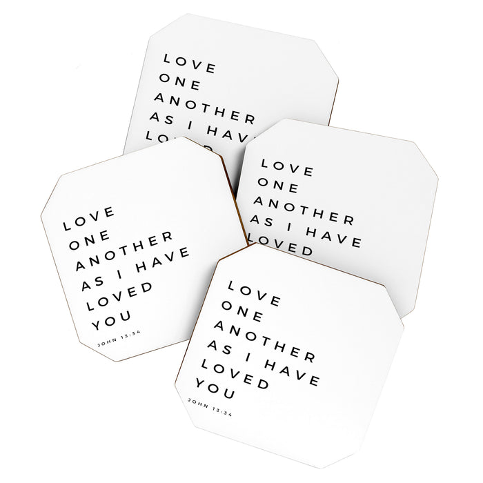Love One Another As I Have Loved You John 13 34 Bible Verse Scripture Wall Art Christian Quote Coaster Gallery Image 1