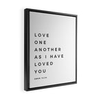 Love One Another As I Have Loved You John 13 34 Bible Verse Scripture Wall Art Christian Quote Framed Canvas Print Gallery Image 2