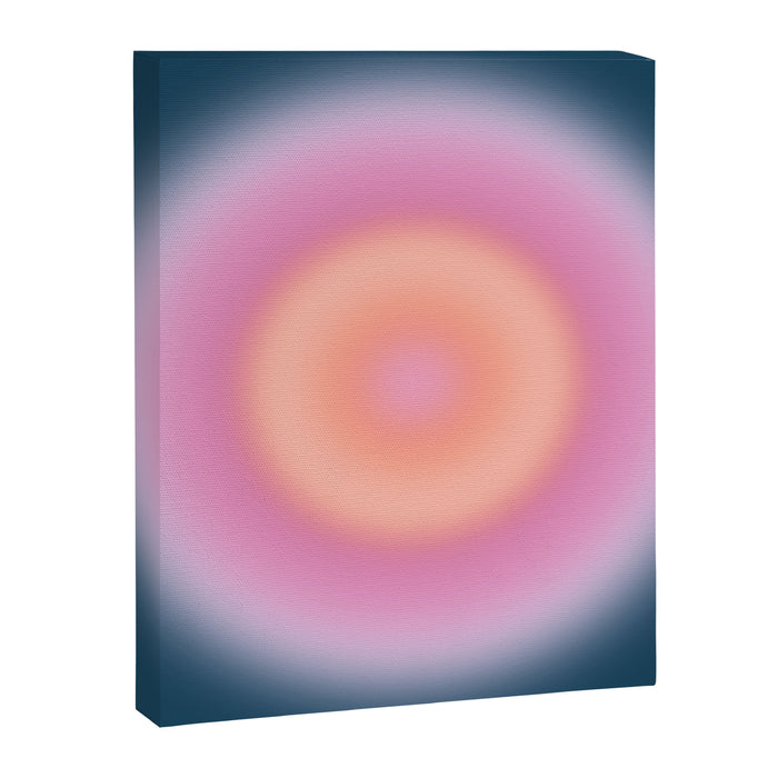 Magical Night | 01 - Gradient Print, Aura Art, Dark Blue And Pink Gradient Canvas Print Gallery Image 1