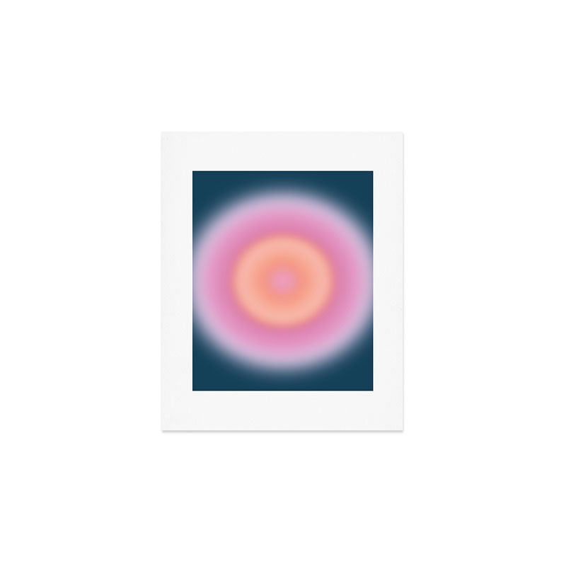 Magical Night | 01 - Gradient Print, Aura Art, Dark Blue And Pink Gradient Art Print Gallery Image 1