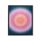 Magical Night | 01 - Gradient Print, Aura Art, Dark Blue And Pink Gradient Framed Canvas Print Gallery Image 6
