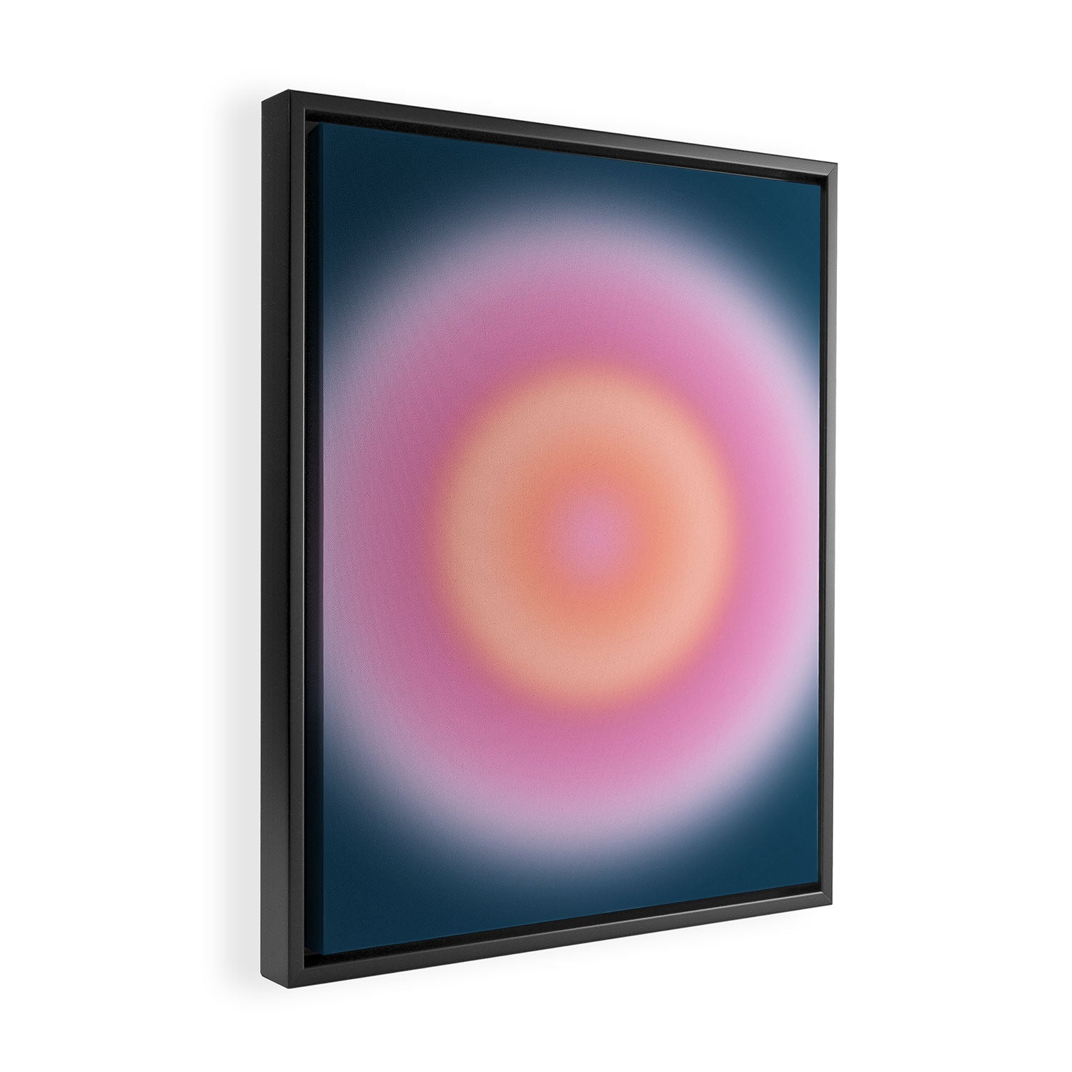 Magical Night | 01 - Gradient Print, Aura Art, Dark Blue And Pink Gradient Framed Canvas Print Gallery Image 2