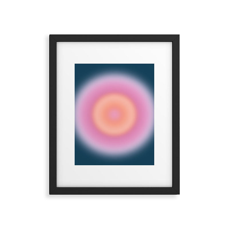 Magical Night | 01 - Gradient Print, Aura Art, Dark Blue And Pink Gradient Framed Art Print Gallery Image 5