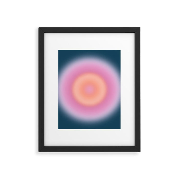 Magical Night | 01 - Gradient Print, Aura Art, Dark Blue And Pink Gradient Framed Art Print Gallery Image 1
