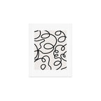 Mid Century Modern Print Black And White Abstract Wall Art Brush Strokes Lines Shapes Abstract Decor Art Print Gallery Image 1
