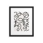 Mid Century Modern Print Black And White Abstract Wall Art Brush Strokes Lines Shapes Abstract Decor Framed Art Print Gallery Image 6