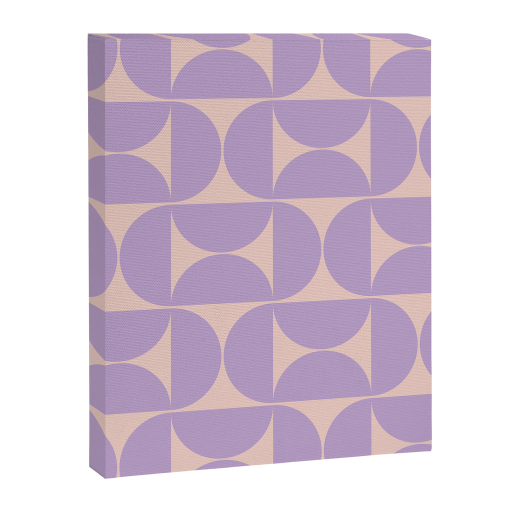 Mid Century Modern Retro Pattern In Lavender Canvas Print Gallery Image 6