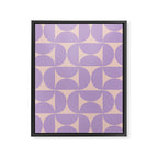 Mid Century Modern Retro Pattern In Lavender Framed Canvas Print Gallery Image 6