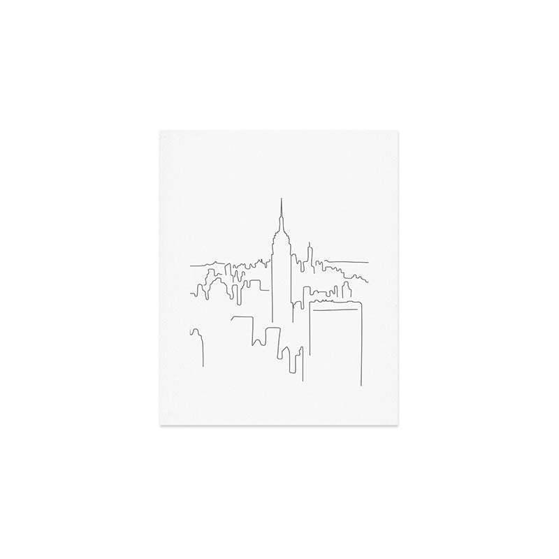 Minimal Line New York City Art Print Gallery Image 1