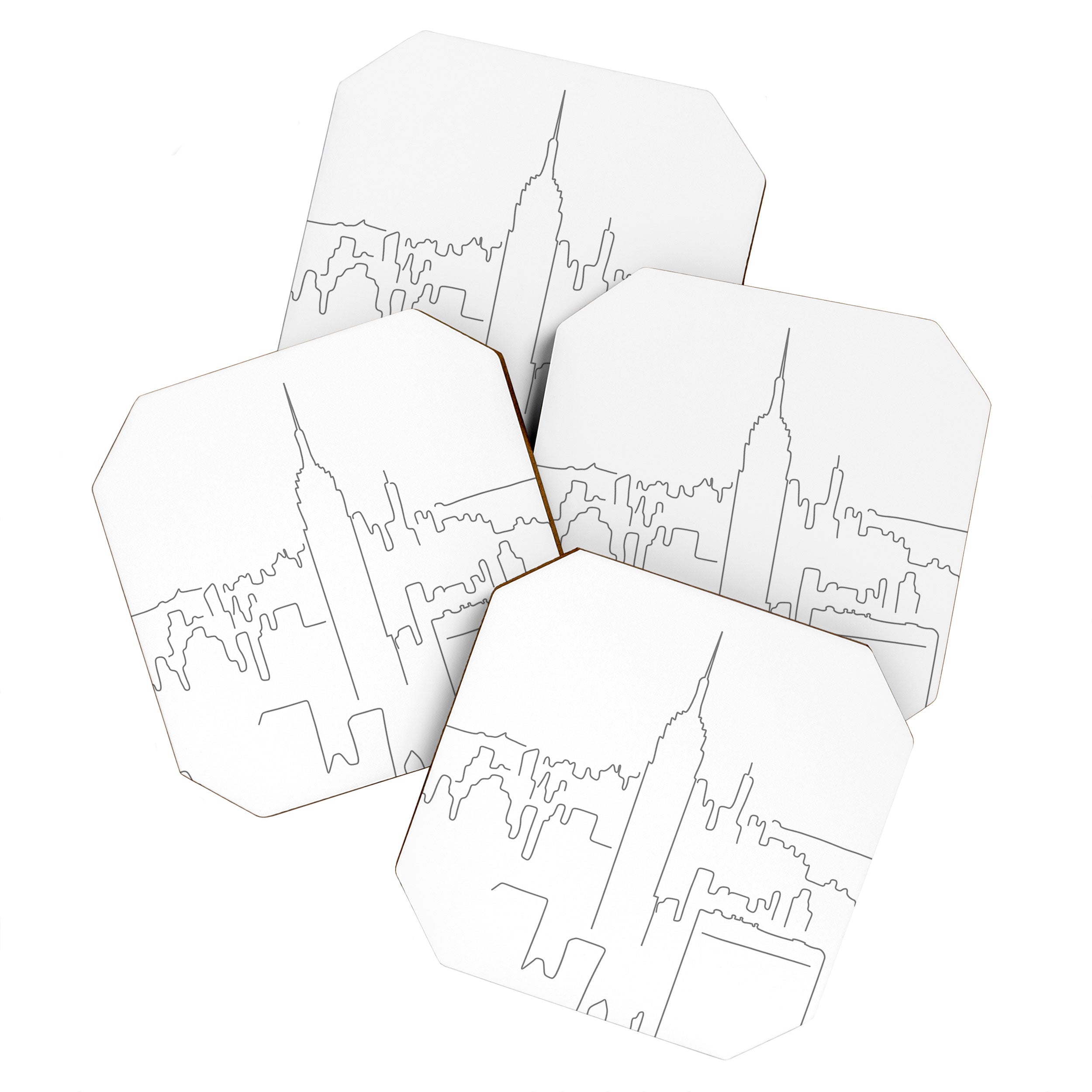 Minimal Line New York City Coaster Gallery Image 1